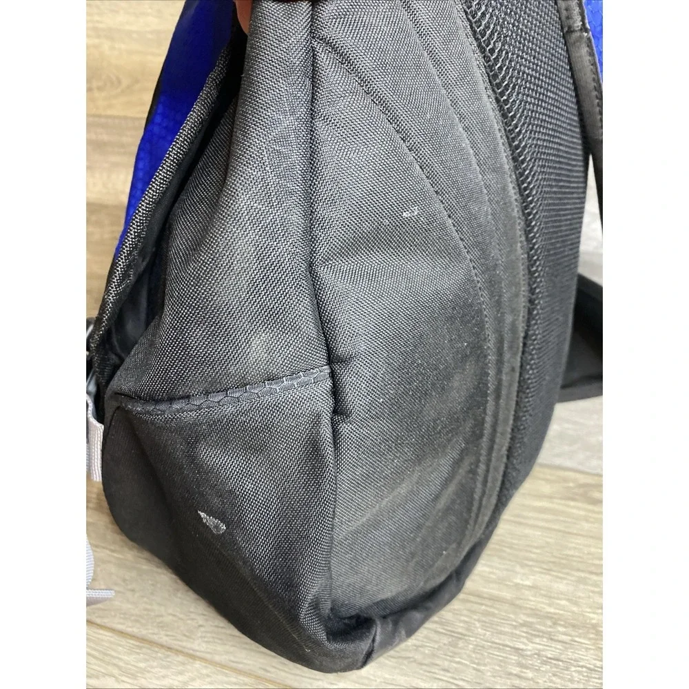 Adidas Sling Backpack Spring Load Crossbody Shoulder Strap 16x20 Black Blue Gray